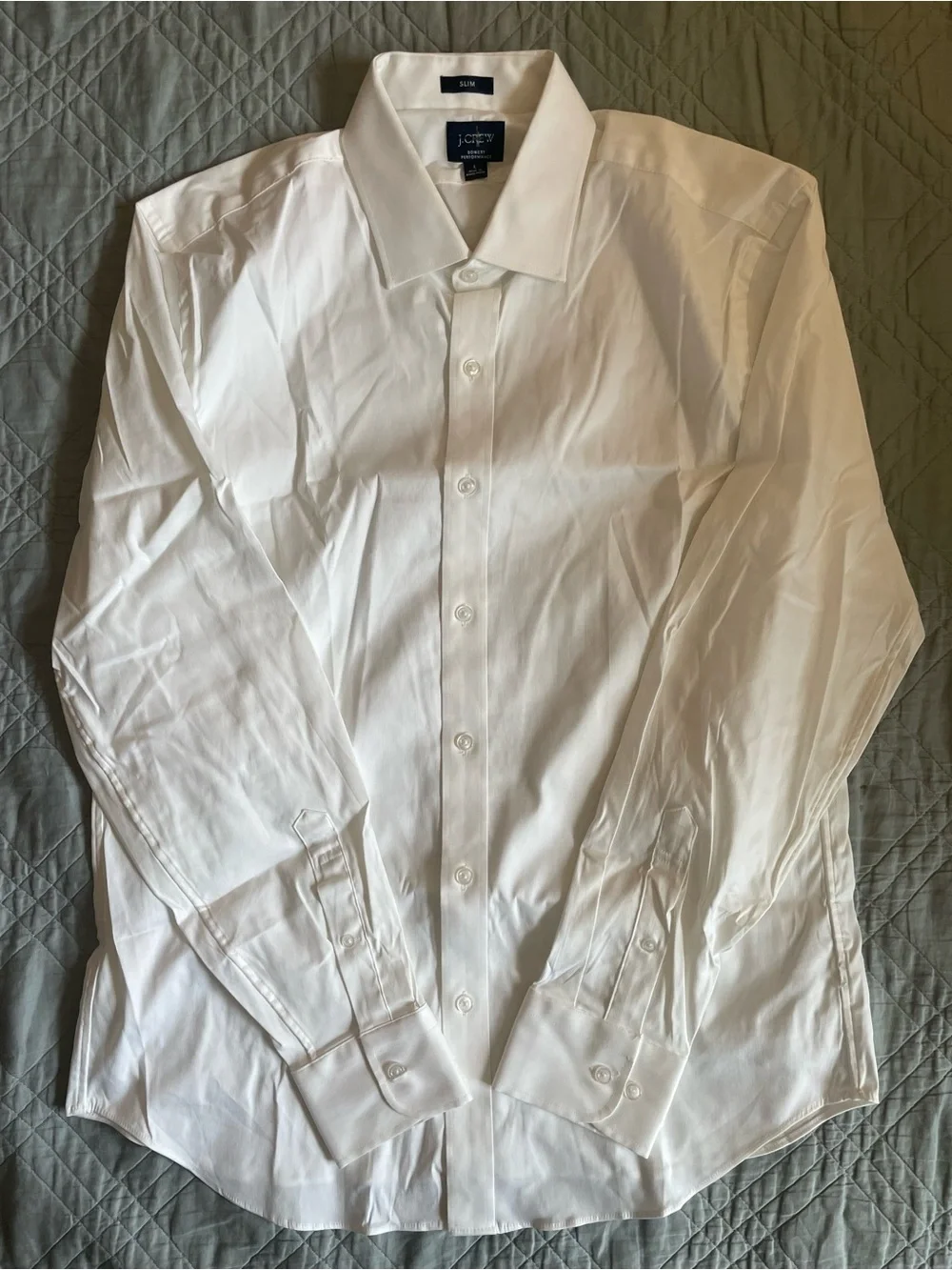 J. CREW Slim Bowery performance stretch dress shirt with spread collar L $98